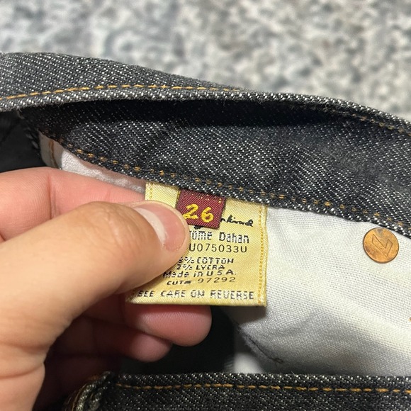 7 For All Mankind Jeans Womens 26 (29x32) Black Bootcut Low Rise Vintage Y2K - Picture 6 of 16